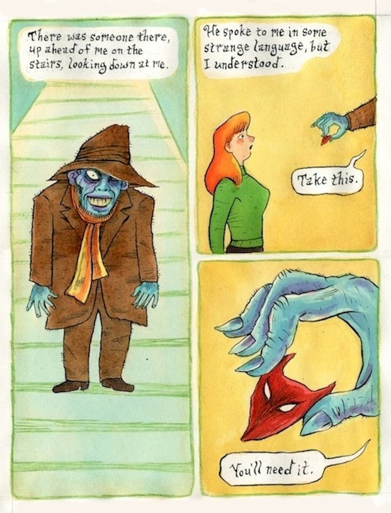 "Bloody Cardinal 2 - House of the Blue Dwarf - p.23" is copyright ©2008 by Richard Sala.  All rights reserved.  Reproduction prohibited.