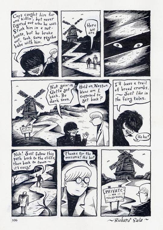 "Chuckling Whatsit - page 106" is copyright ©2008 by Richard Sala.  All rights reserved.  Reproduction prohibited.