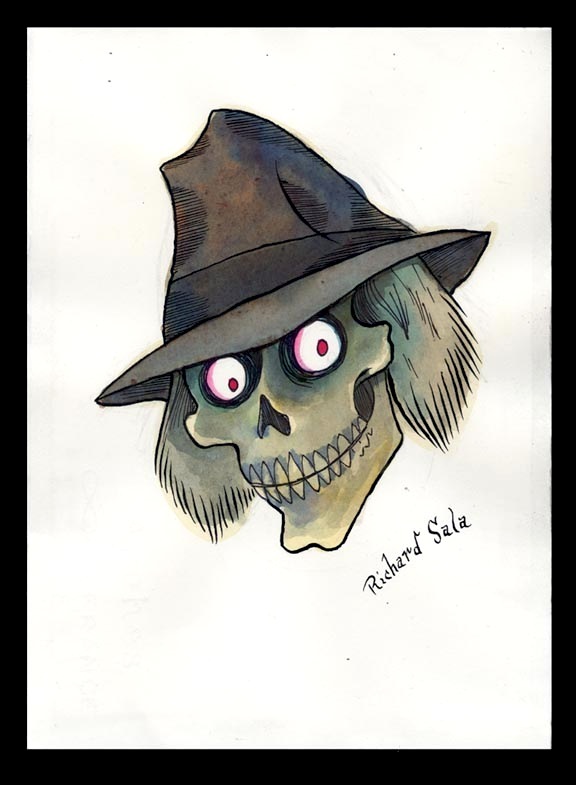 "Unmasked Series: Midnight Visitor" is copyright ©2008 by Richard Sala.  All rights reserved.  Reproduction prohibited.