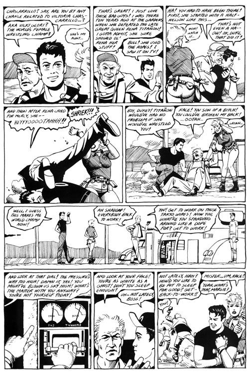 "Love and Rockets issue 1 p.13" is copyright ©2008 by Jaime Hernandez.  All rights reserved.  Reproduction prohibited.
