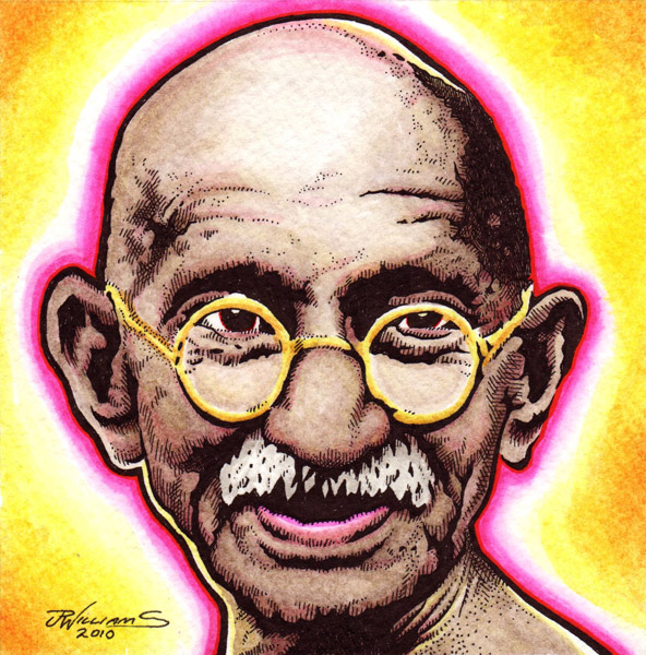 "Gandhi" is copyright ©2008 by J.R. Williams.  All rights reserved.  Reproduction prohibited.