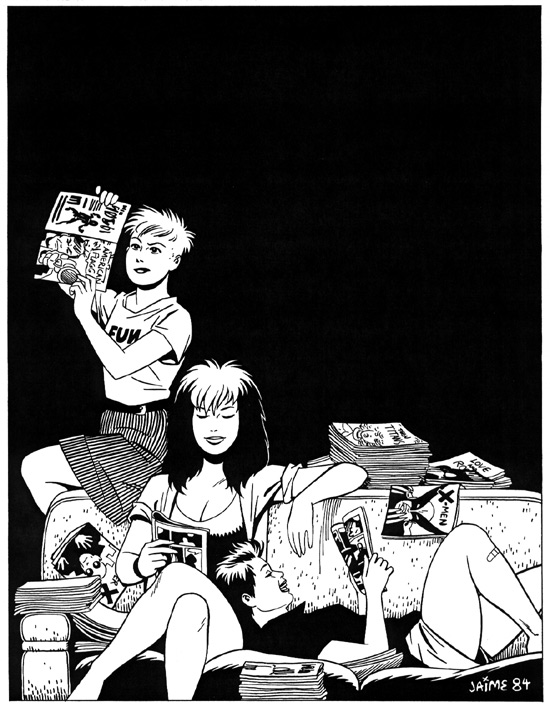 "'Amazing Heroes' cover" is copyright &copy;2008 by Jaime Hernandez.  All rights reserved.  Reproduction prohibited.