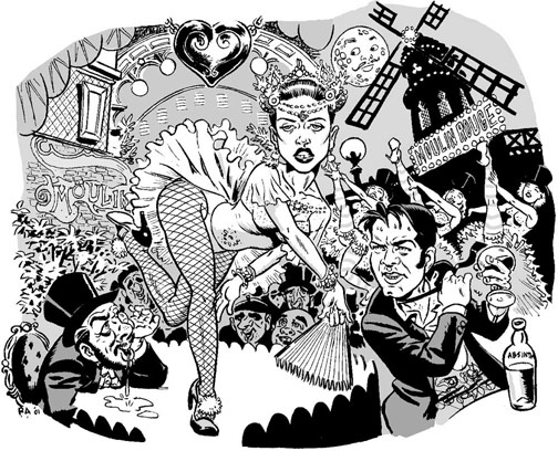"'Moulin Rouge' illo (from the Seattle Stranger)" is copyright ©2008 by Rick Altergott.  All rights reserved.  Reproduction prohibited.