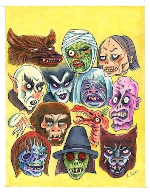 "Monsters Illustrated Cover Art" is copyright ©2008 by Richard Sala.  All rights reserved.  Reproduction prohibited.