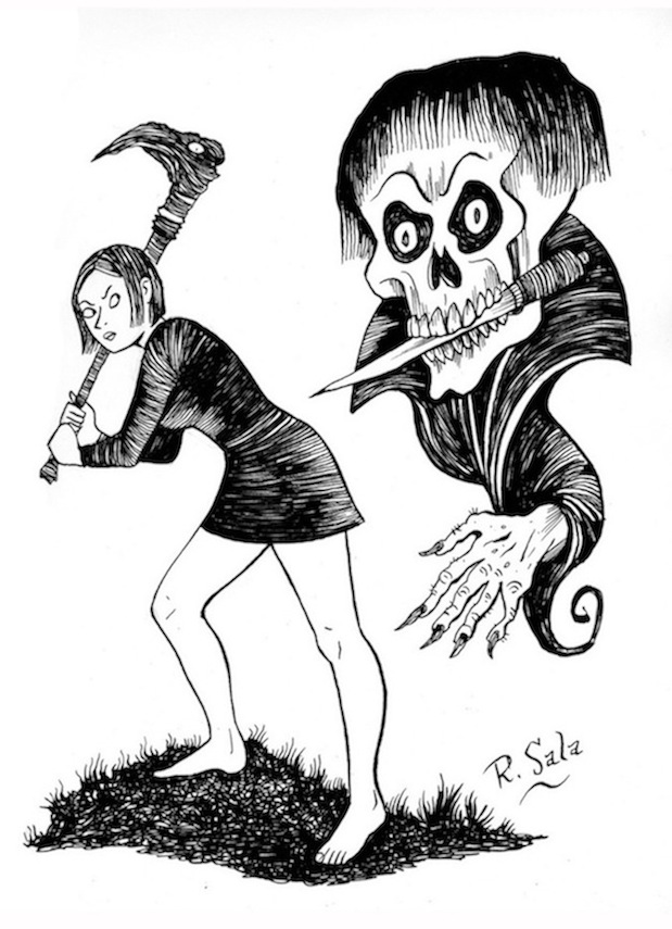 "Ghouls and Girls #4" is copyright ©2008 by Richard Sala.  All rights reserved.  Reproduction prohibited.