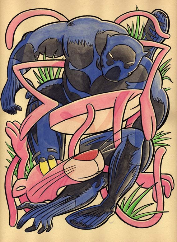"*Cartoon Jumbles-Black Panther & Pink Panther" is copyright ©2008 by Jeremy Eaton.  All rights reserved.  Reproduction prohibited.