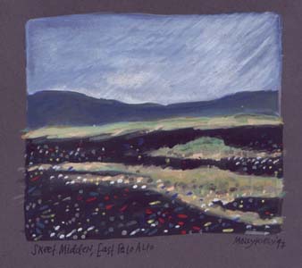 "Skeet Midden, East Palo Alto [color mini painting]" is copyright ©2008 by Molly Kiely.  All rights reserved.  Reproduction prohibited.