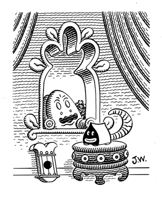 "ROOMER" is copyright ©2008 by Jim Woodring.  All rights reserved.  Reproduction prohibited.
