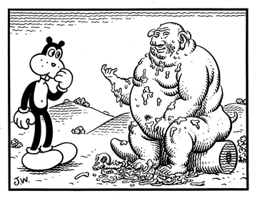 "FAT" is copyright ©2008 by Jim Woodring.  All rights reserved.  Reproduction prohibited.