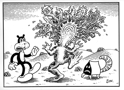 "OUTBURST" is copyright ©2008 by Jim Woodring.  All rights reserved.  Reproduction prohibited.