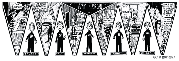 "Amy and Jordan strip 1 - Dishes" is copyright ©2008 by Mark Beyer.  All rights reserved.  Reproduction prohibited.