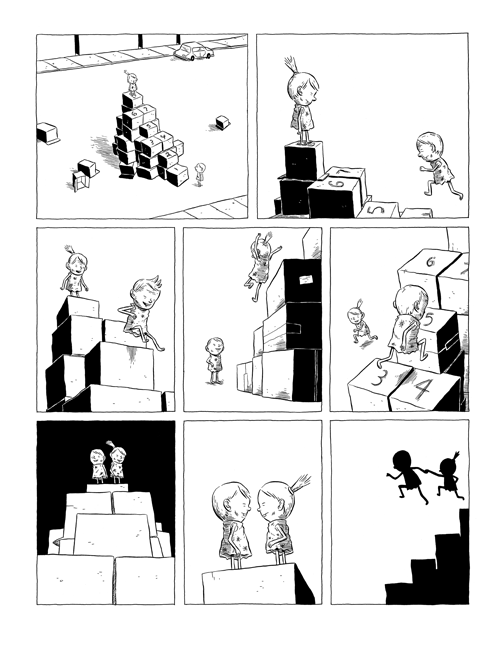"Hopscotch, page 3" is copyright ©2008 by Martin Cendreda.  All rights reserved.  Reproduction prohibited.