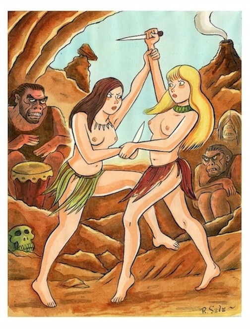 "Cave Girls of the Lost World #5" is copyright ©2008 by Richard Sala.  All rights reserved.  Reproduction prohibited.
