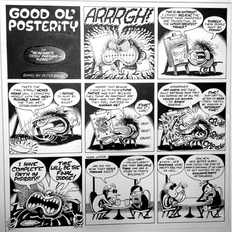 "Good Ol' Posterity" is copyright ©2008 by Peter Bagge.  All rights reserved.  Reproduction prohibited.