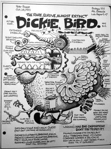 "WEIRDO #10 back cover" is copyright ©2008 by Peter Bagge.  All rights reserved.  Reproduction prohibited.