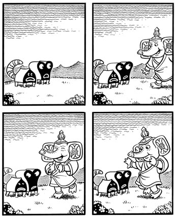 "LUTE STRING p. 29" is copyright ©2008 by Jim Woodring.  All rights reserved.  Reproduction prohibited.