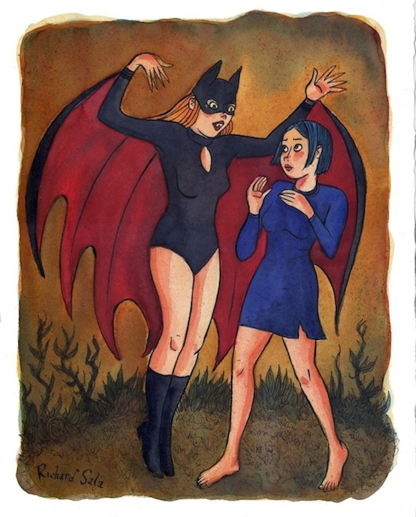 "Peculia Meets Batricia, Princess of the Vampires!" is copyright ©2008 by Richard Sala.  All rights reserved.  Reproduction prohibited.