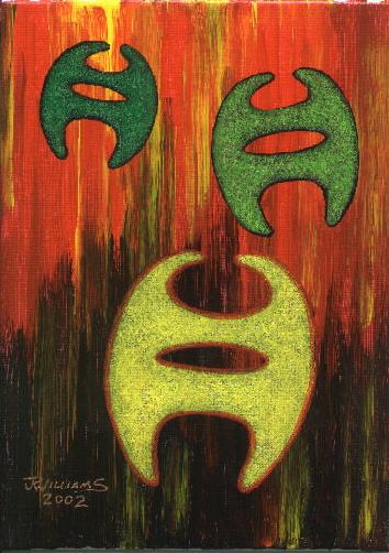"Inferno Trio (painting)" is copyright ©2008 by J.R. Williams.  All rights reserved.  Reproduction prohibited.