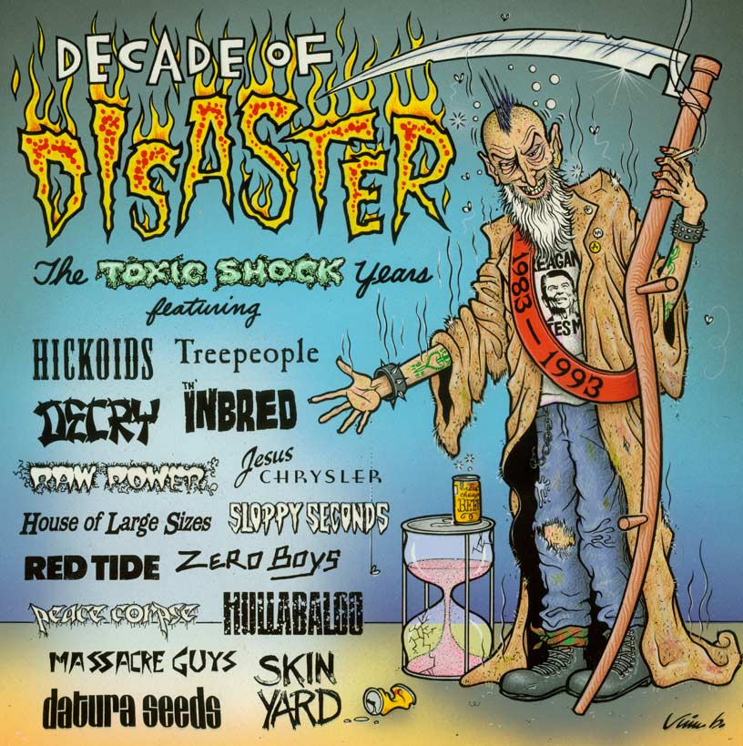 "DECADE OF DISASTER CD COVER ART" is copyright ©2008 by Jim Blanchard.  All rights reserved.  Reproduction prohibited.