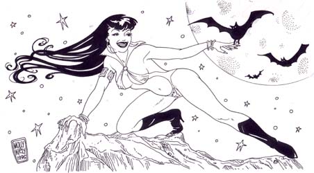 "Vampirella trading card art [b&w]" is copyright ©2008 by Molly Kiely.  All rights reserved.  Reproduction prohibited.