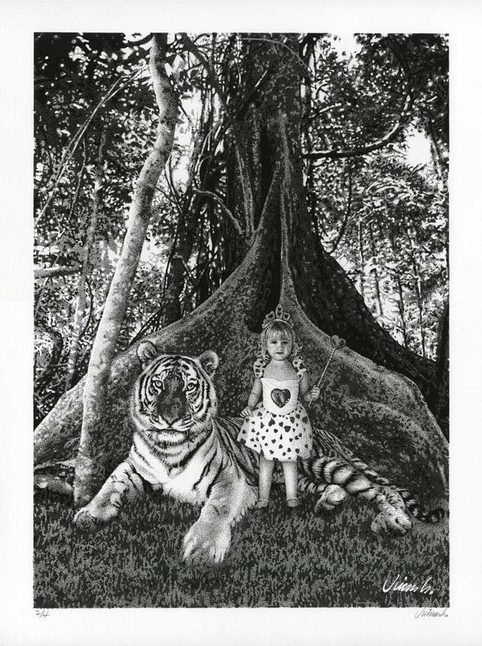 "TIGER & GIRL GICLEE PRINT" is copyright ©2008 by Jim Blanchard.  All rights reserved.  Reproduction prohibited.