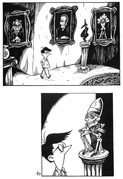 "Peculia & the Groon Grove Vampires p.40" is copyright ©2008 by Richard Sala.  All rights reserved.  Reproduction prohibited.