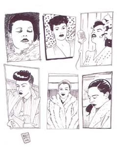 "Billie Holiday portraits" is copyright ©2008 by Molly Kiely.  All rights reserved.  Reproduction prohibited.