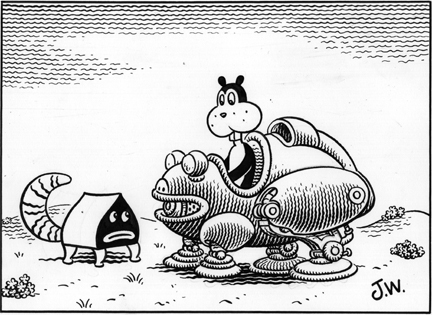 "FROGSTERONE" is copyright ©2008 by Jim Woodring.  All rights reserved.  Reproduction prohibited.