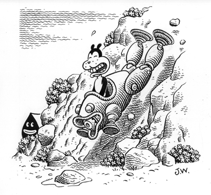 "FROGSTERTWO" is copyright ©2008 by Jim Woodring.  All rights reserved.  Reproduction prohibited.