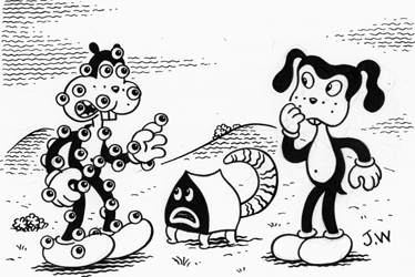 "Ey Yi Yi" is copyright ©2008 by Jim Woodring.  All rights reserved.  Reproduction prohibited.