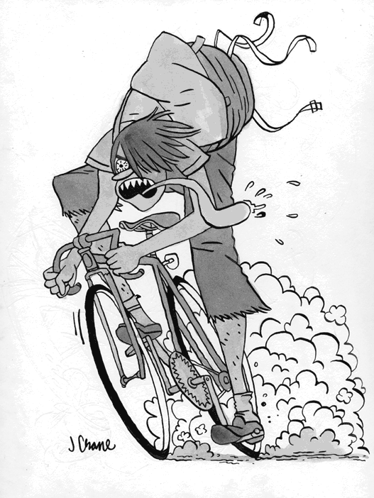 "Rabid Bicyclist" is copyright ©2008 by Jordan Crane.  All rights reserved.  Reproduction prohibited.
