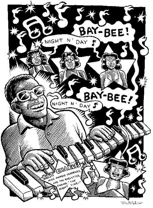 "Ray Charles" is copyright ©2008 by Kim Deitch.  All rights reserved.  Reproduction prohibited.