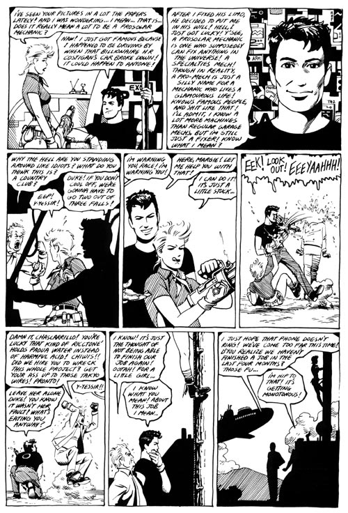 "Love and Rockets issue 1 p.14" is copyright ©2008 by Jaime Hernandez.  All rights reserved.  Reproduction prohibited.