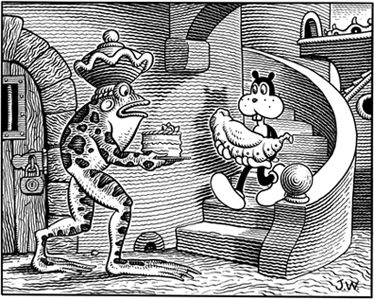 "THE ELEVENTH COMMANDMENT" is copyright ©2008 by Jim Woodring.  All rights reserved.  Reproduction prohibited.