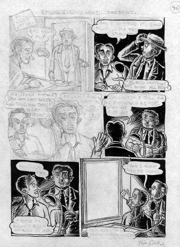 "'Boulevard' layout with ink" is copyright ©2008 by Kim Deitch.  All rights reserved.  Reproduction prohibited.